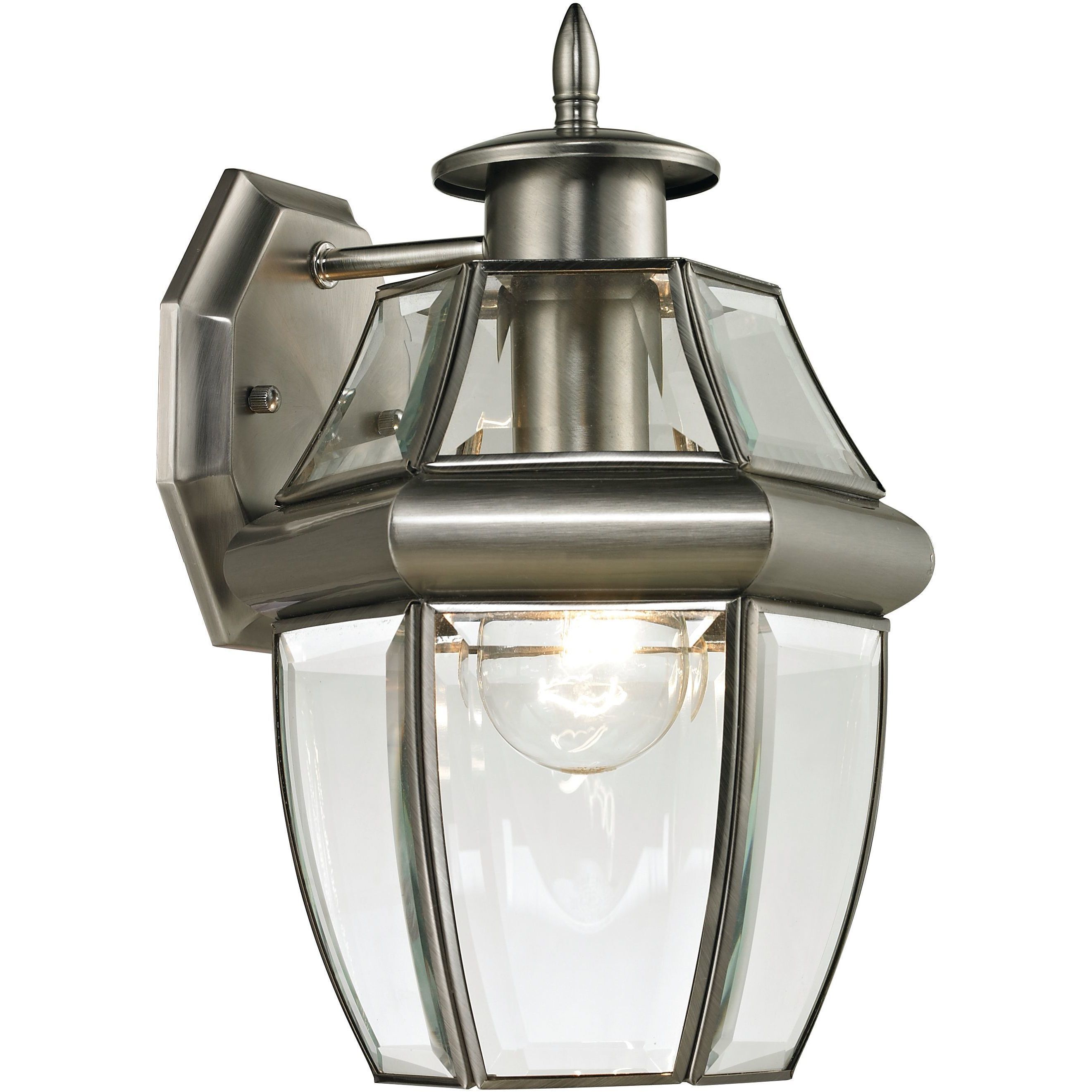 Ashford 1 Light 12 inch Antique Nickel Outdoor Wall Sconce