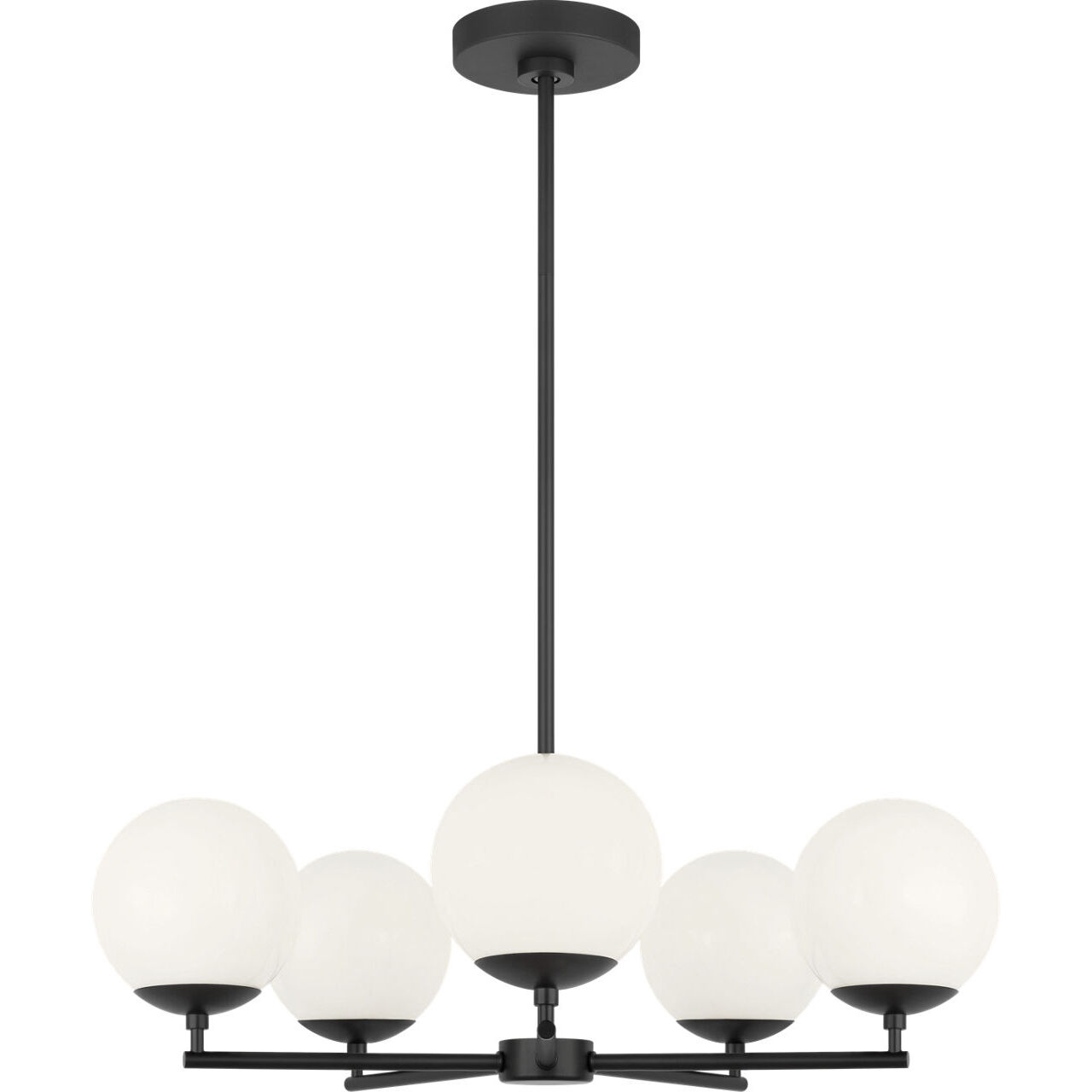 Nube 5 Light 26 inch Midnight Black Chandelier Ceiling Light in Standard