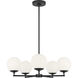 Nube 5 Light 26 inch Midnight Black Chandelier Ceiling Light in Standard