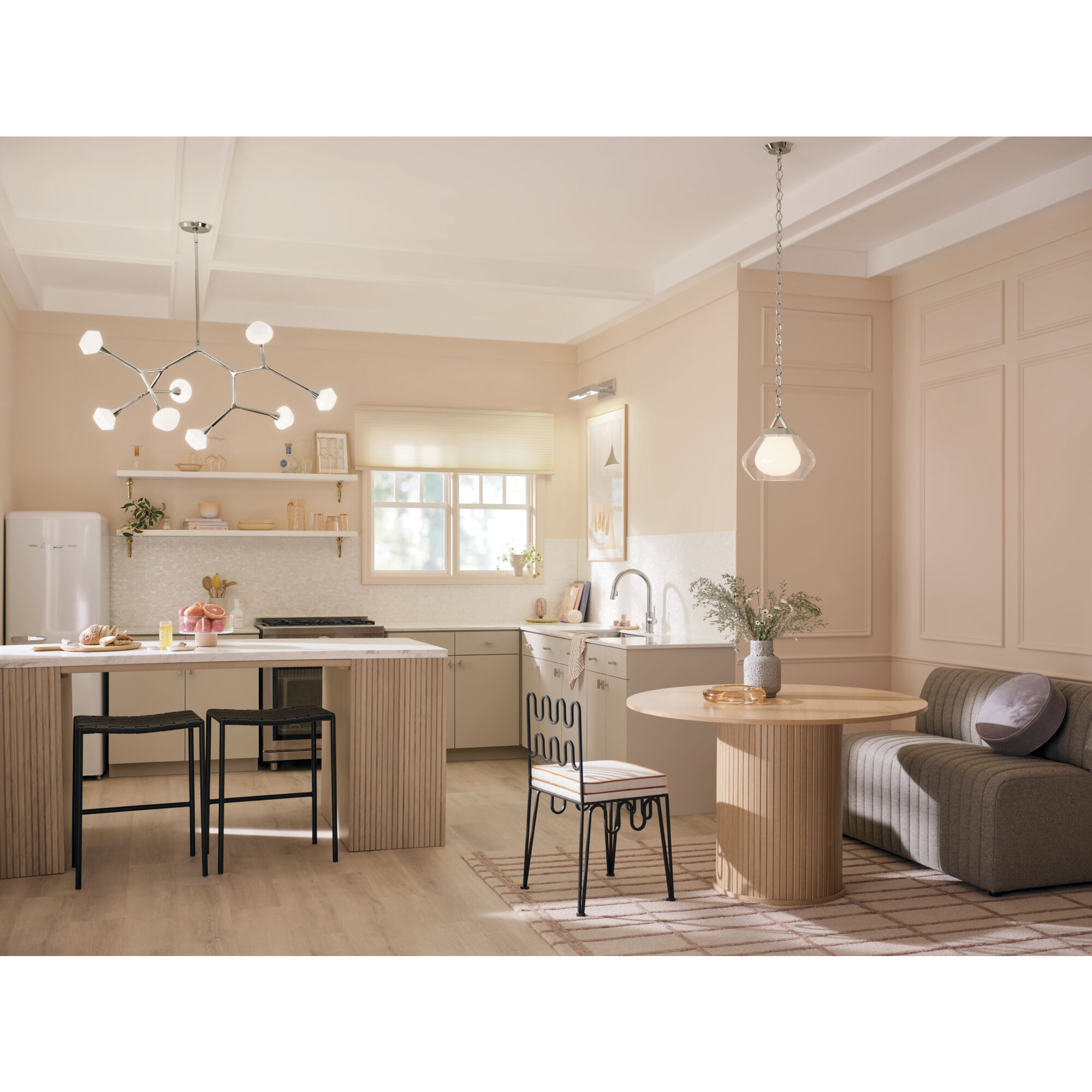 Cassius 8 Light 26.5 inch Polished Nickel Chandelier Ceiling Light, Convertible