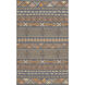Nomad 63 X 39 inch Dark Brown, Bright Orange, Khaki Rug