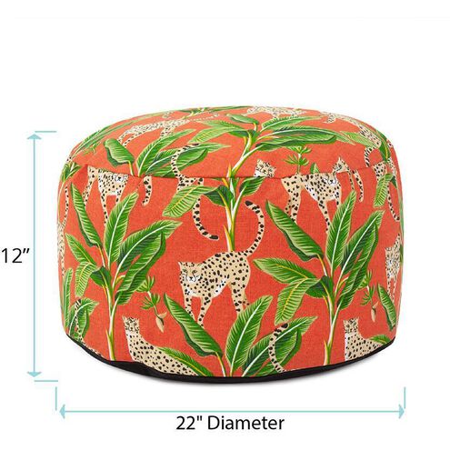Safari 12 inch Canyon Outdoor Foot Pouf, Round