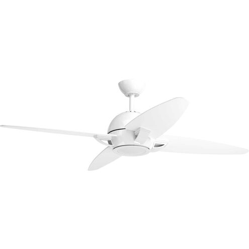 Catterick 54 inch White Ceiling Fan, Progress LED