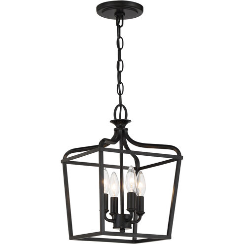 Laurel Estate 4 Light 10 inch Coal Semi Flush Ceiling Light