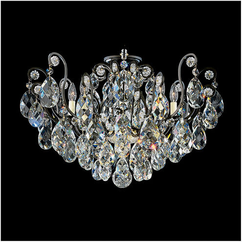 Renaissance 8 Light 26 inch Black Semi-Flush Mount Ceiling Light in Swarovski