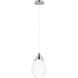 Dewdrop LED 7.75 inch Polished Chrome Single Pendant Ceiling Light
