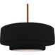 Radiance Collection - Tier Pendant Ceiling Light in Brushed Brass, Replaceable Bulb, Rigid Stem, Gloss Black/Matte White, 16.25W x 6H, Form+Finish+Function