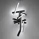Chaos LED 23 inch Black Chandelier Ceiling Light in 12, 49in.