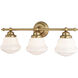 Huntley LED 24 inch Natural Brass Bathroom Light Wall Light