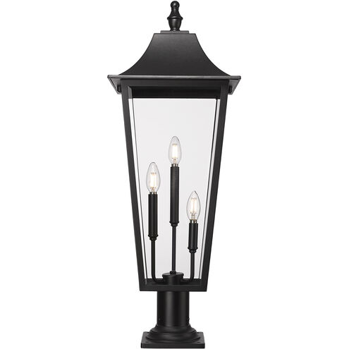 Gannon 3 Light 33.5 inch Black Outdoor Pier Mounted Fixture in G9
