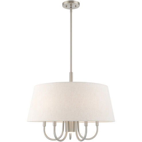 Belclaire 6 Light 24 inch Brushed Nickel Pendant Chandelier Ceiling Light