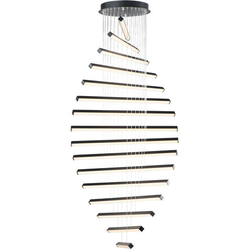 Hover LED 28 inch Black Multi-Light Pendant Ceiling Light