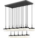 Renaud LED 46.75 inch Matte Black Linear Chandelier Ceiling Light