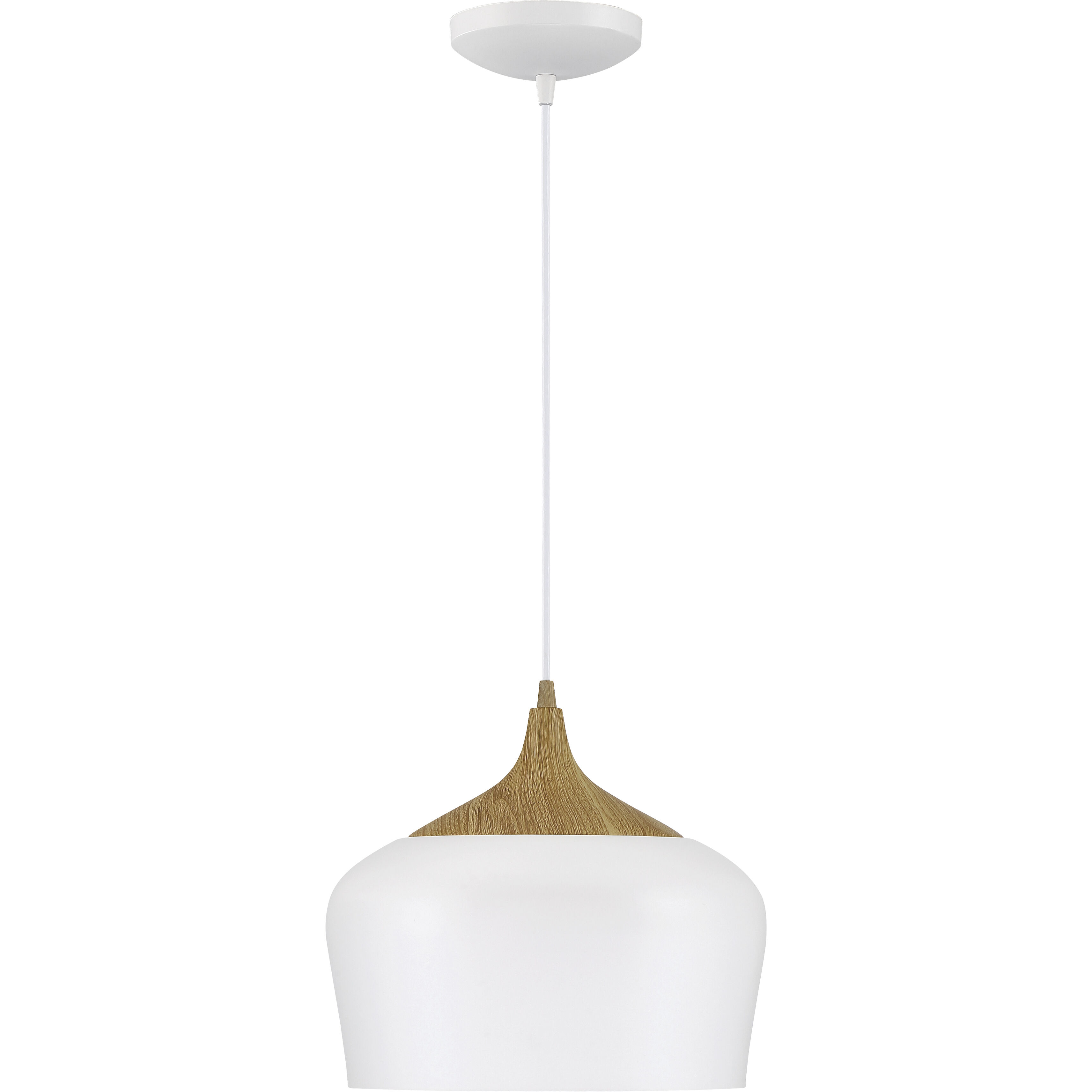 Blend 1 Light 12 inch White Pendant Ceiling Light