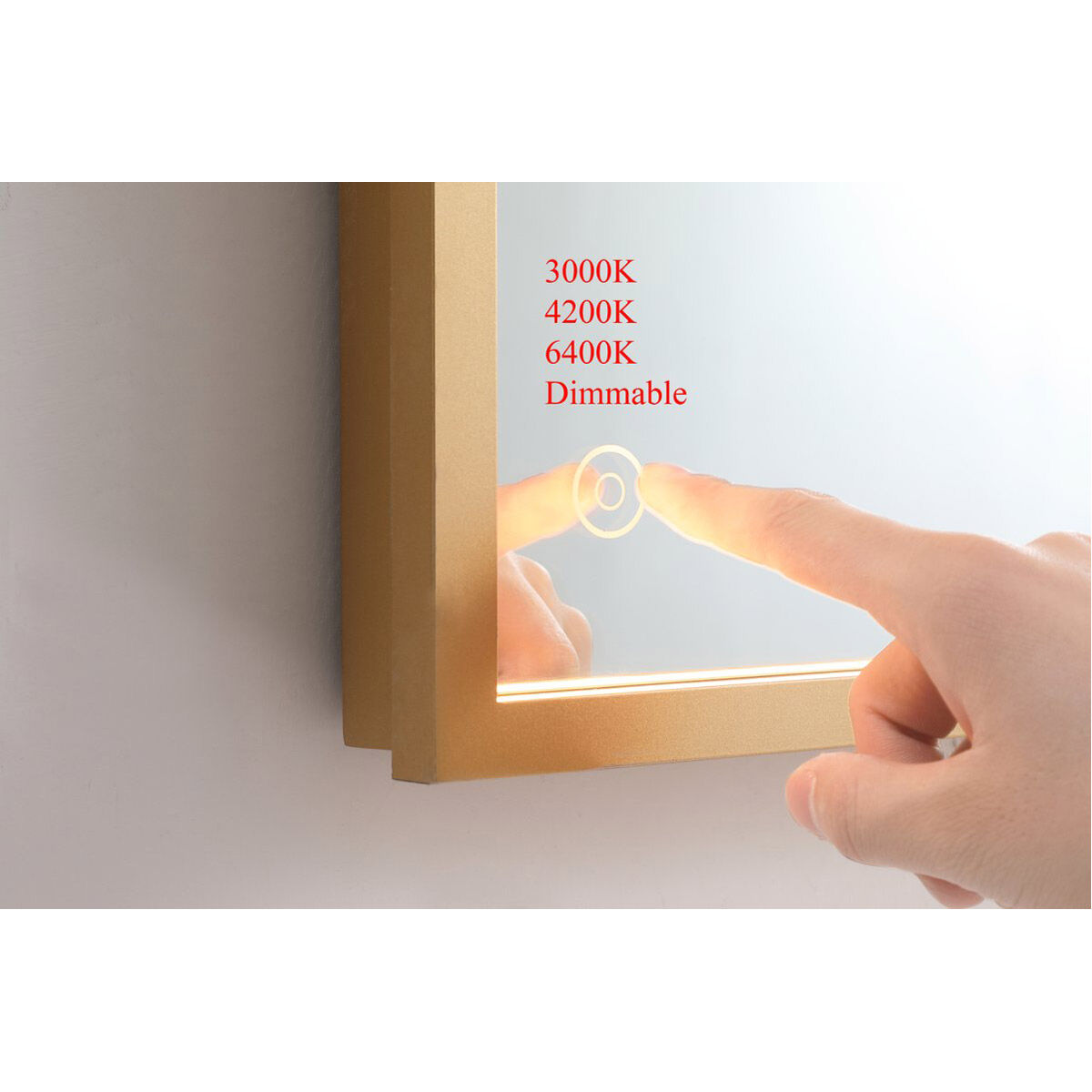 Pier 30 X 18 inch Brass LED Mirror