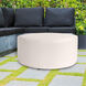 Universal 18 inch Atlantis White Outdoor Round Ottoman with Slipcover