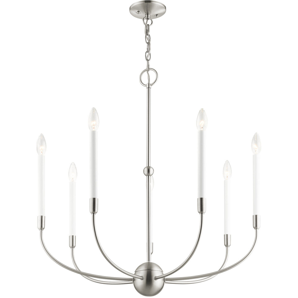 Clairmont 7 Light 28 inch Brushed Nickel Chandelier Ceiling Light