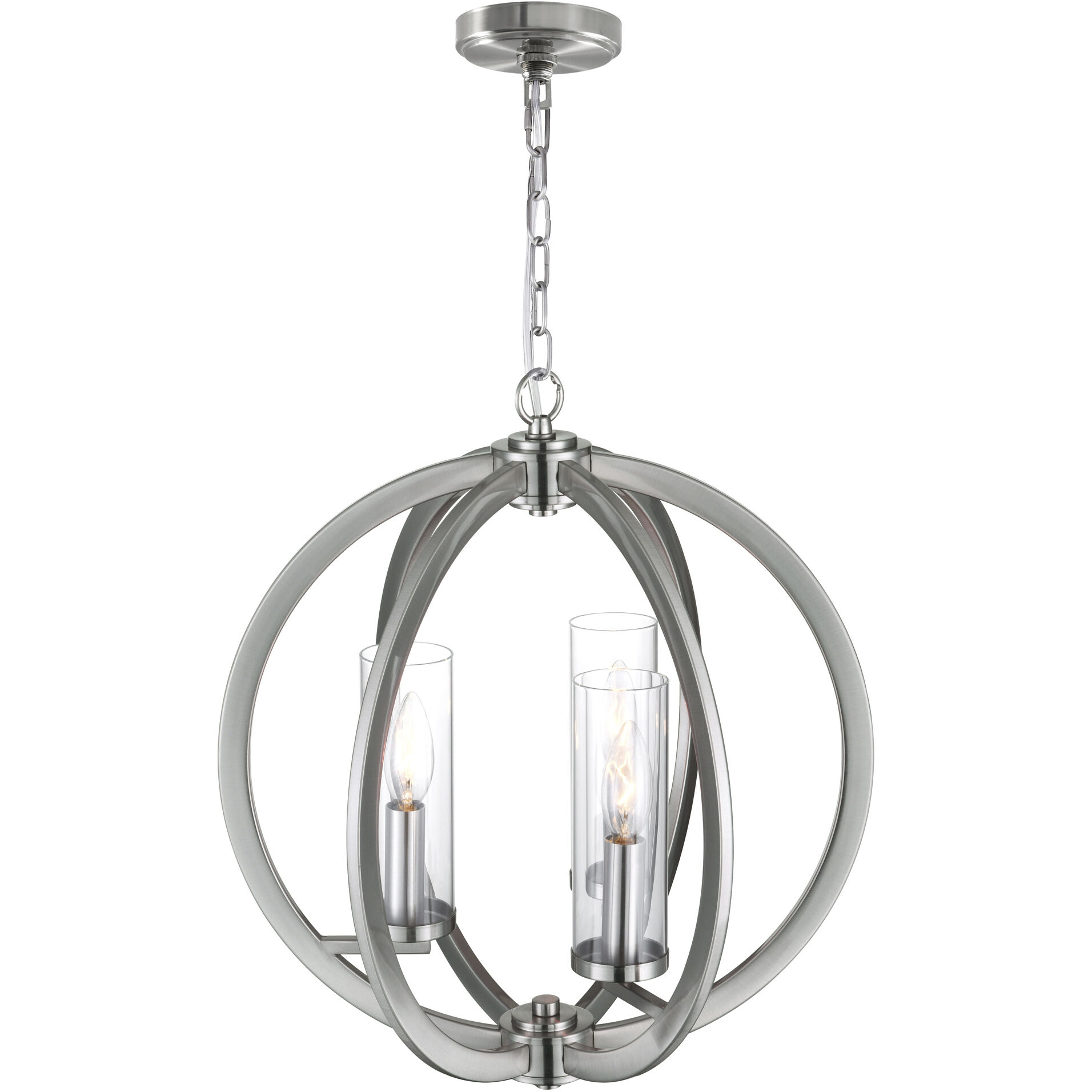 Elton 3 Light 16 inch Satin Nickel Chandelier Ceiling Light