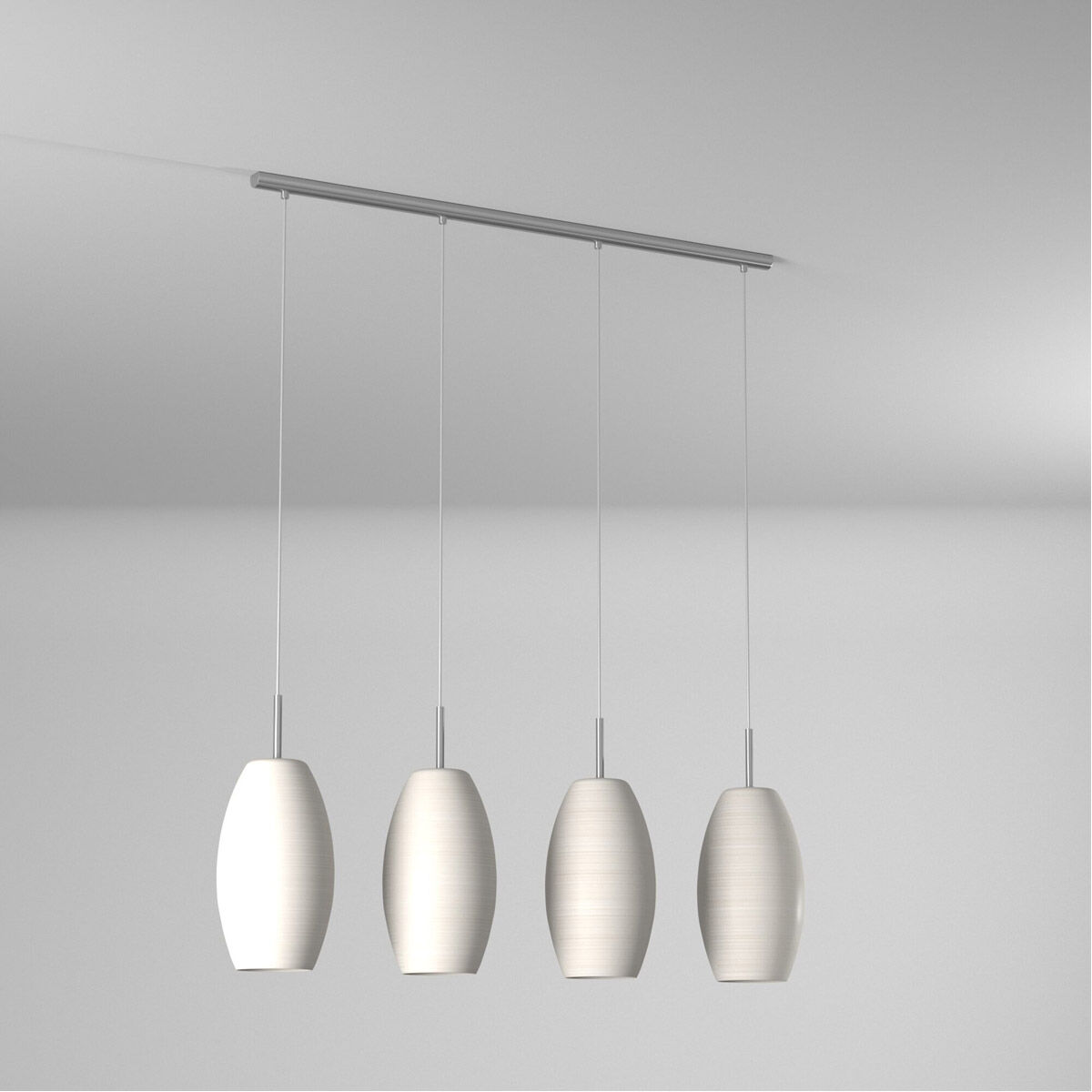 Batista 1 4 Light 39.75 inch Matte Nickel Trestle Hanging Light Ceiling Light