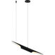 Stylus 2 Light 28 inch Matte Black Chandelier Ceiling Light