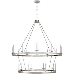 Chapman & Myers Launceton 20 Light 63.5 inch Polished Nickel Two Tiered Chandelier Ceiling Light, XXL