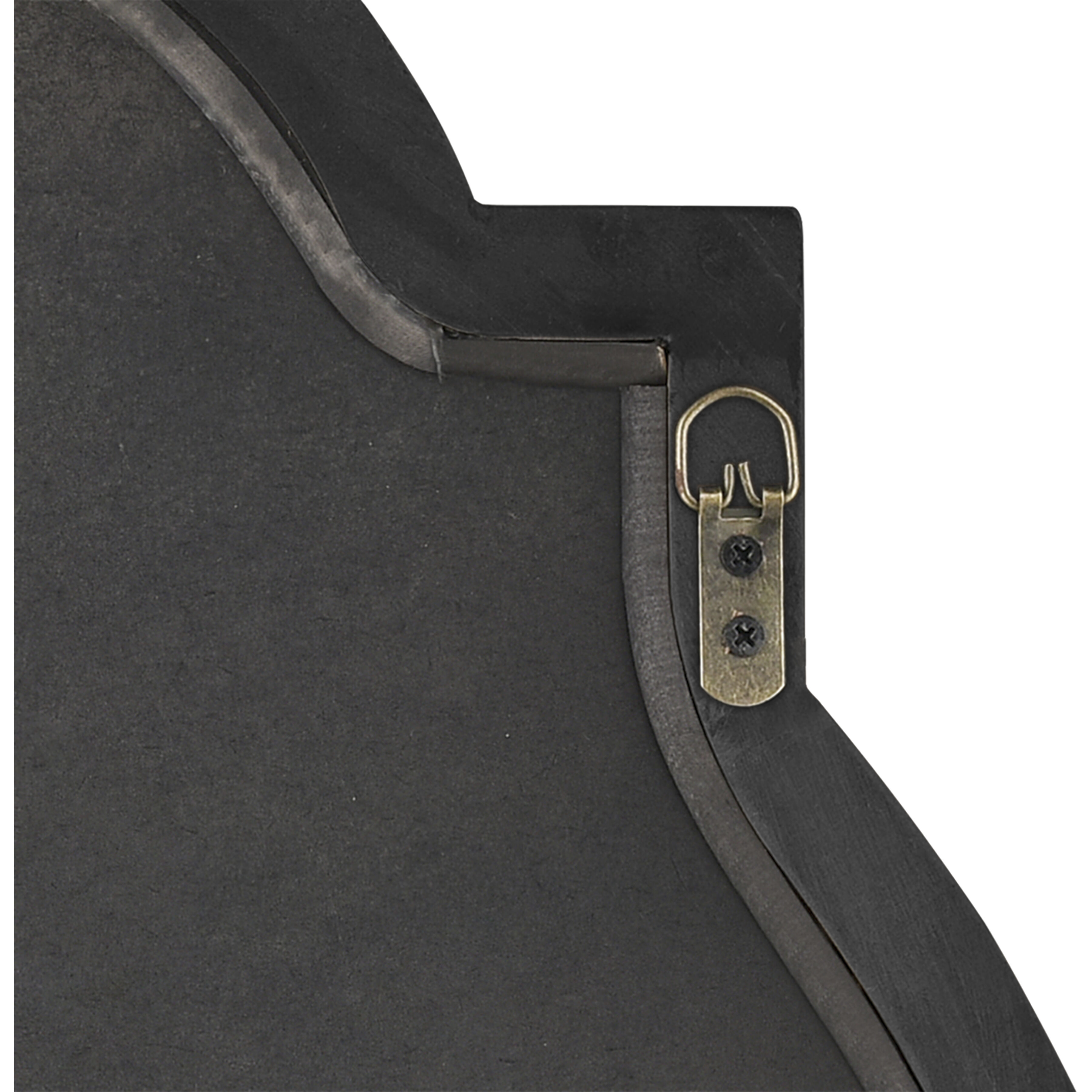 Odette 31.5 X 21 inch Wood Tone with Black and Mirror Wall Mirror