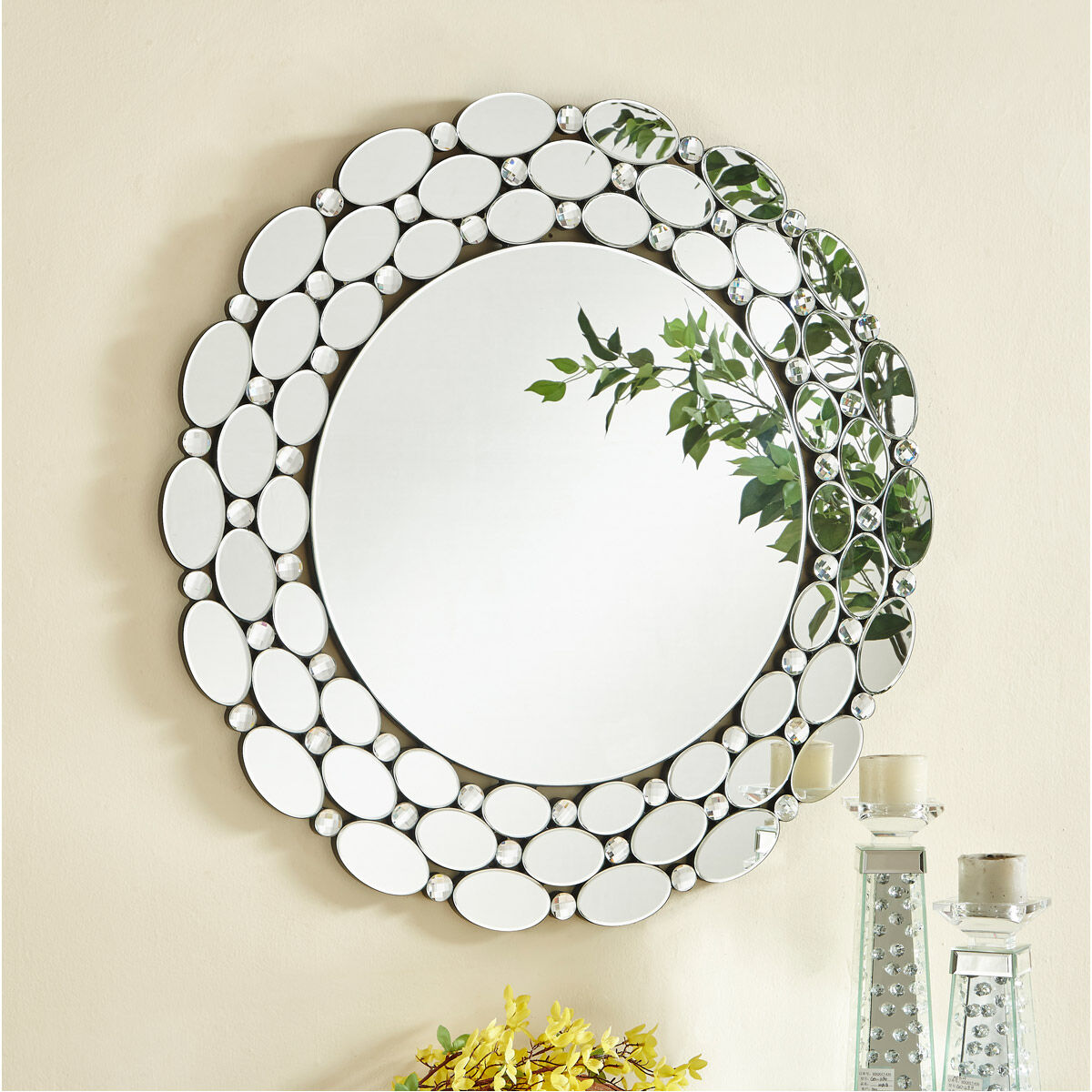 Sparkle 35 X 35 inch Clear Wall Mirror Home Decor