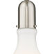 Amherst LED 11.75 inch Brushed Satin Nickel Mini Pendant Ceiling Light in Matte White Glass
