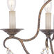 Chesterfield 4 Light 18 inch Hand Applied Venetian Golden Bronze Chandelier Ceiling Light