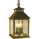 Canterbury 3 Light 7 inch Pewter Pendant Ceiling Light in Almond Mica