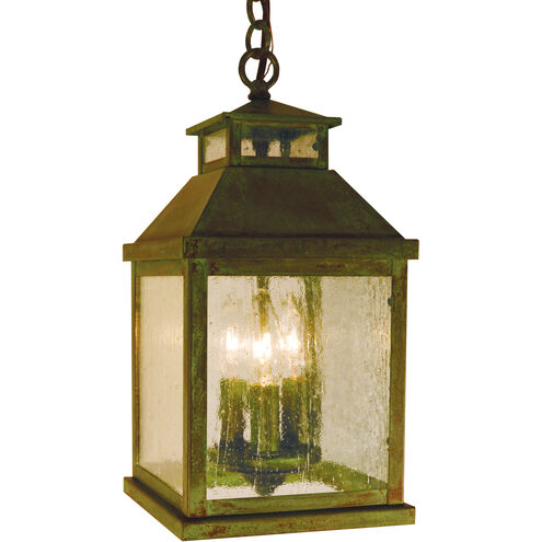 Canterbury 3 Light 7 inch Pewter Pendant Ceiling Light in Almond Mica