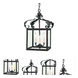 Scroll 3 Light 11.5 inch Matte Black Foyer Lantern Ceiling Light