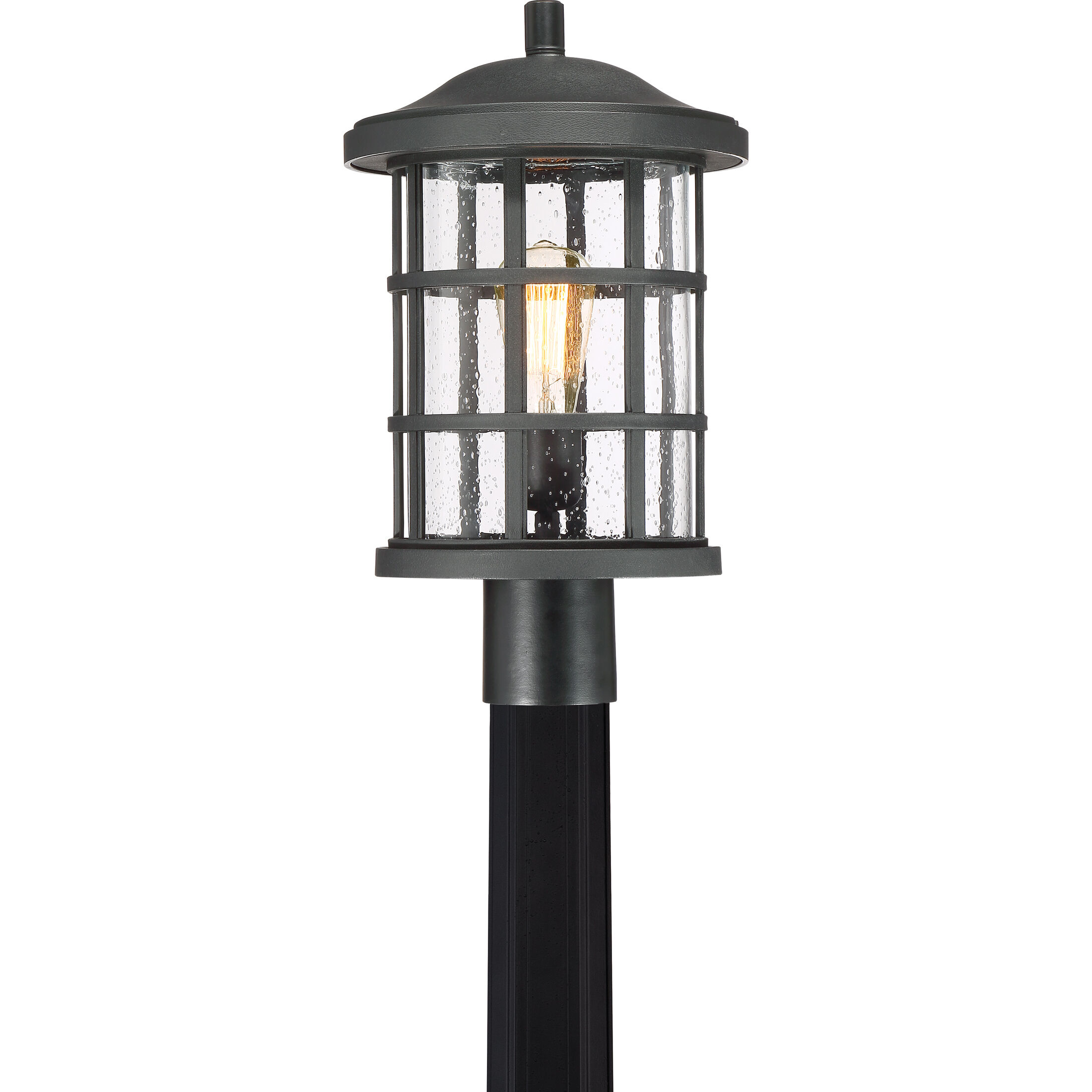 Crusade 1 Light 17 inch Earth Black Outdoor Post Lantern