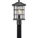 Crusade 1 Light 17 inch Earth Black Outdoor Post Lantern