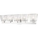 Astor 5 Light 36 inch Chrome Vanity Wall Light