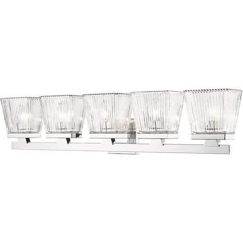 Astor 5 Light 36 inch Chrome Vanity Wall Light