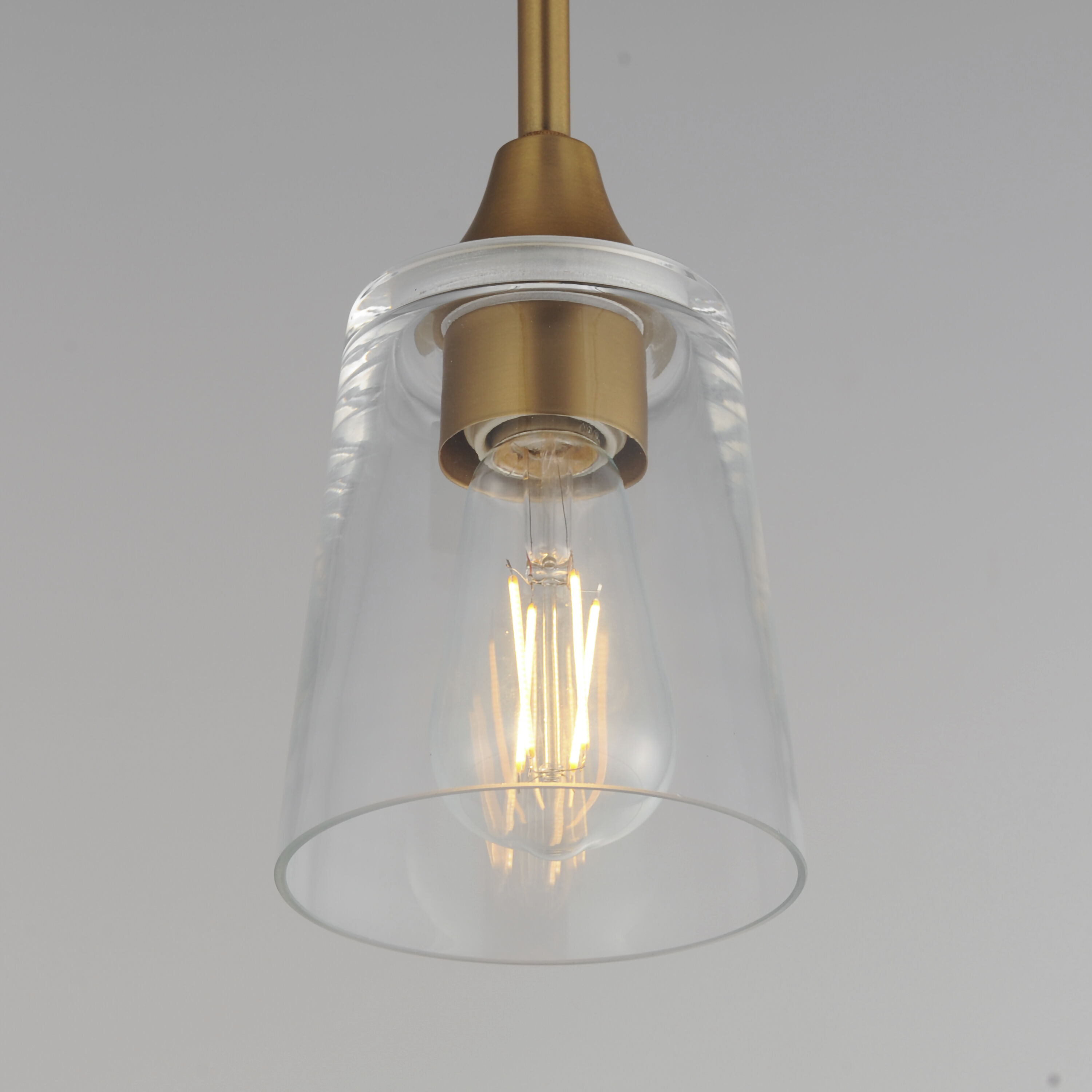Hudson 1 Light 4.75 inch Natural Aged Brass Mini Pendant Ceiling Light in Clear