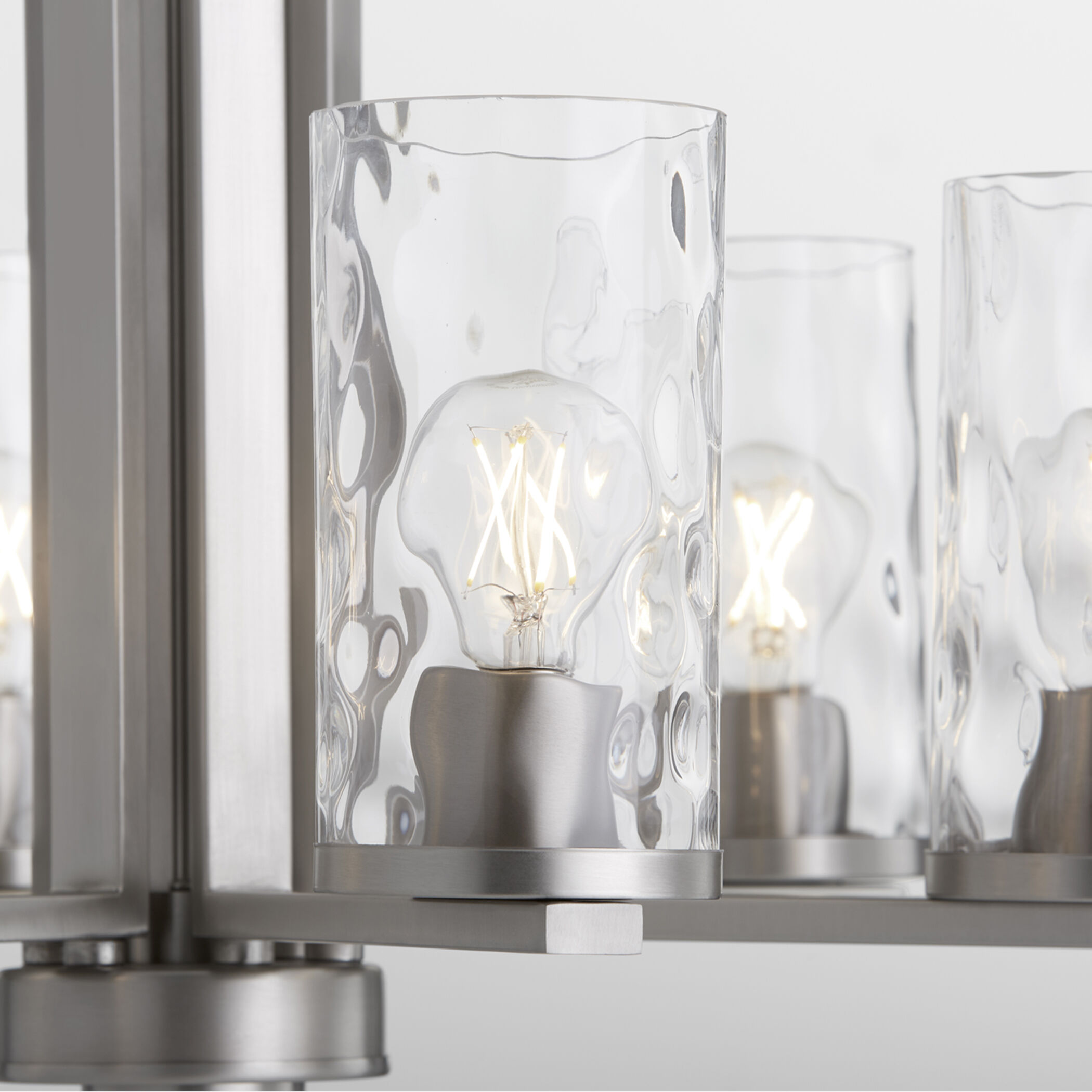 Steinway 6 Light 25 inch Satin Nickel Chandelier Ceiling Light