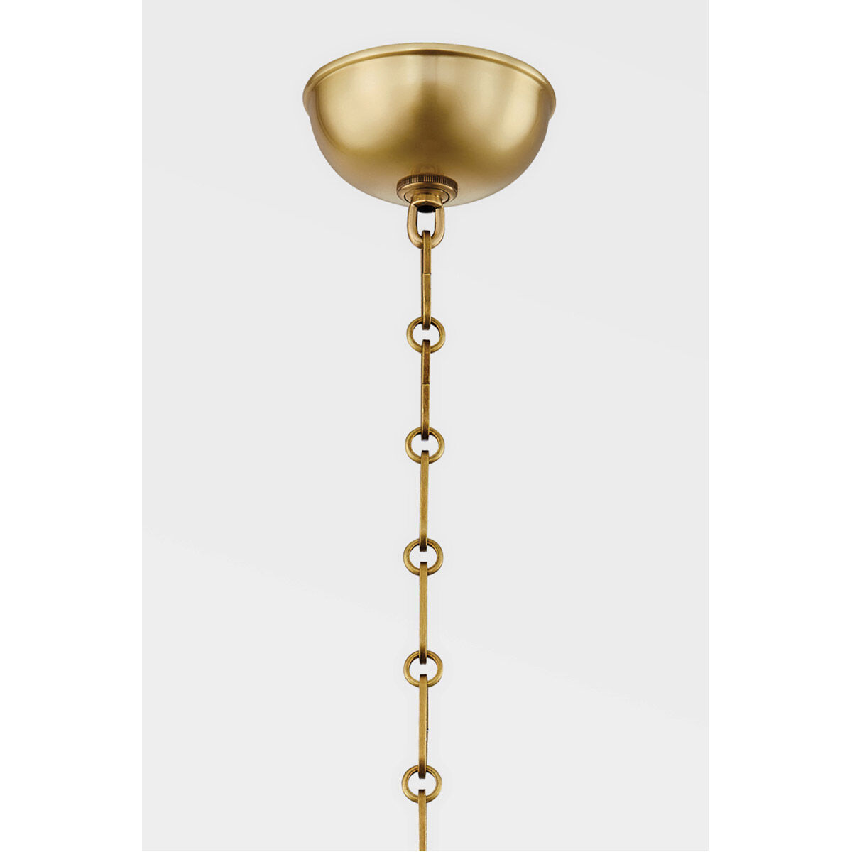 Painted No. 3 2 Light 16.5 inch Aged Brass/Off White Pendant Ceiling Light, Small