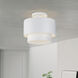 Zolana 2 Light 12 inch White Semi Flush Mount Ceiling Light, Medium