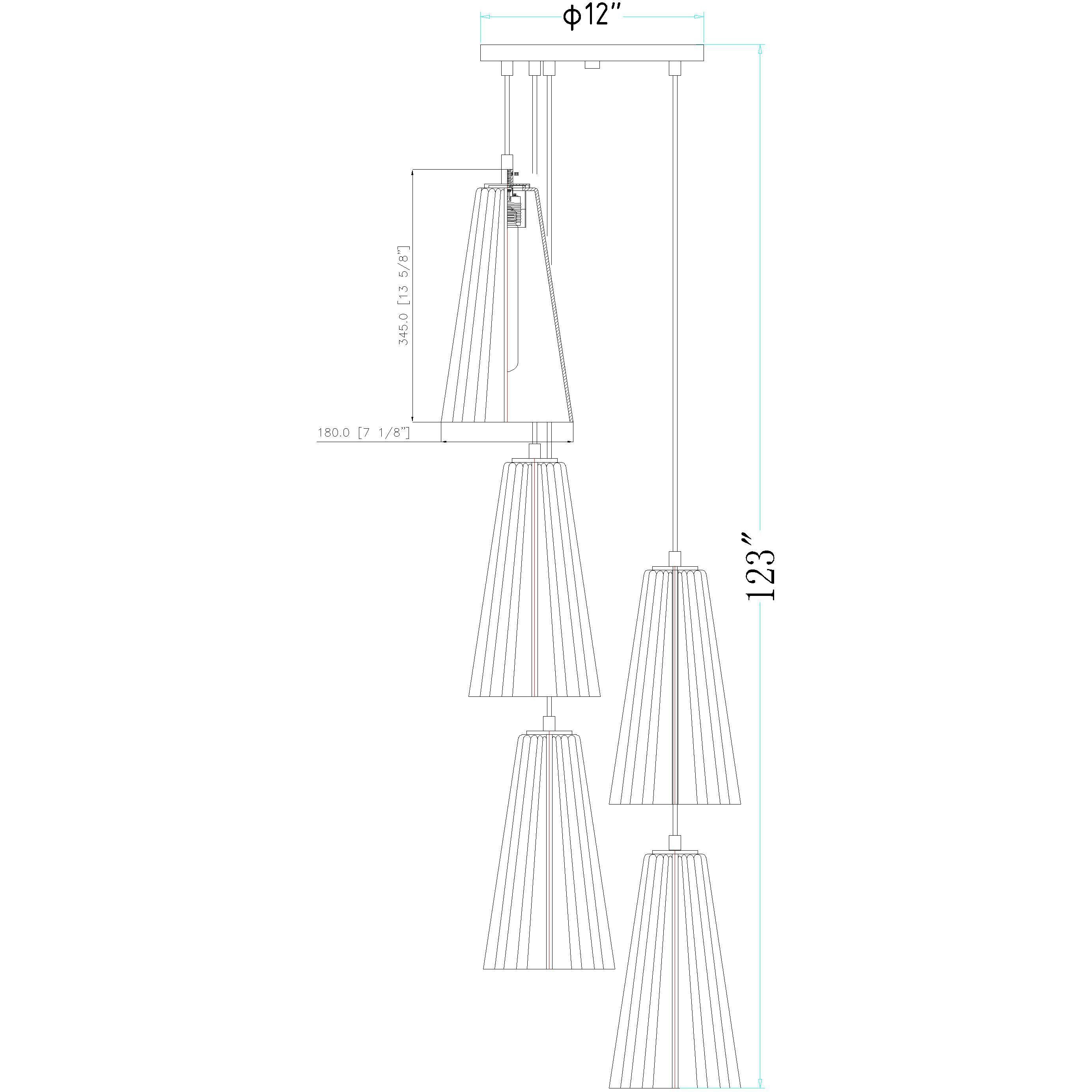 Farrell 5 Light 12 inch Modern Gold Chandelier Ceiling Light