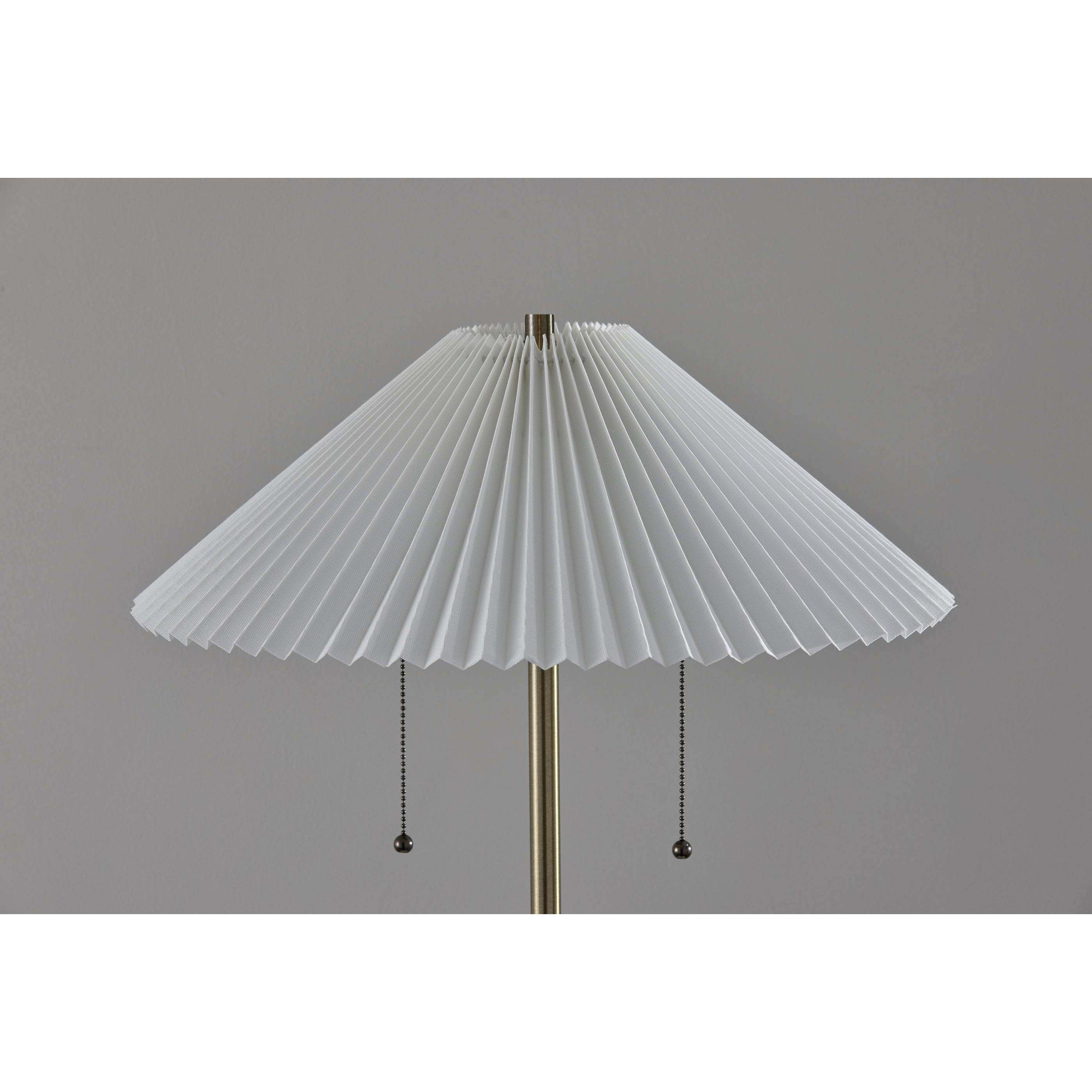 Ophelia 60 inch 60.00 watt Antique Brass Floor Lamp Portable Light