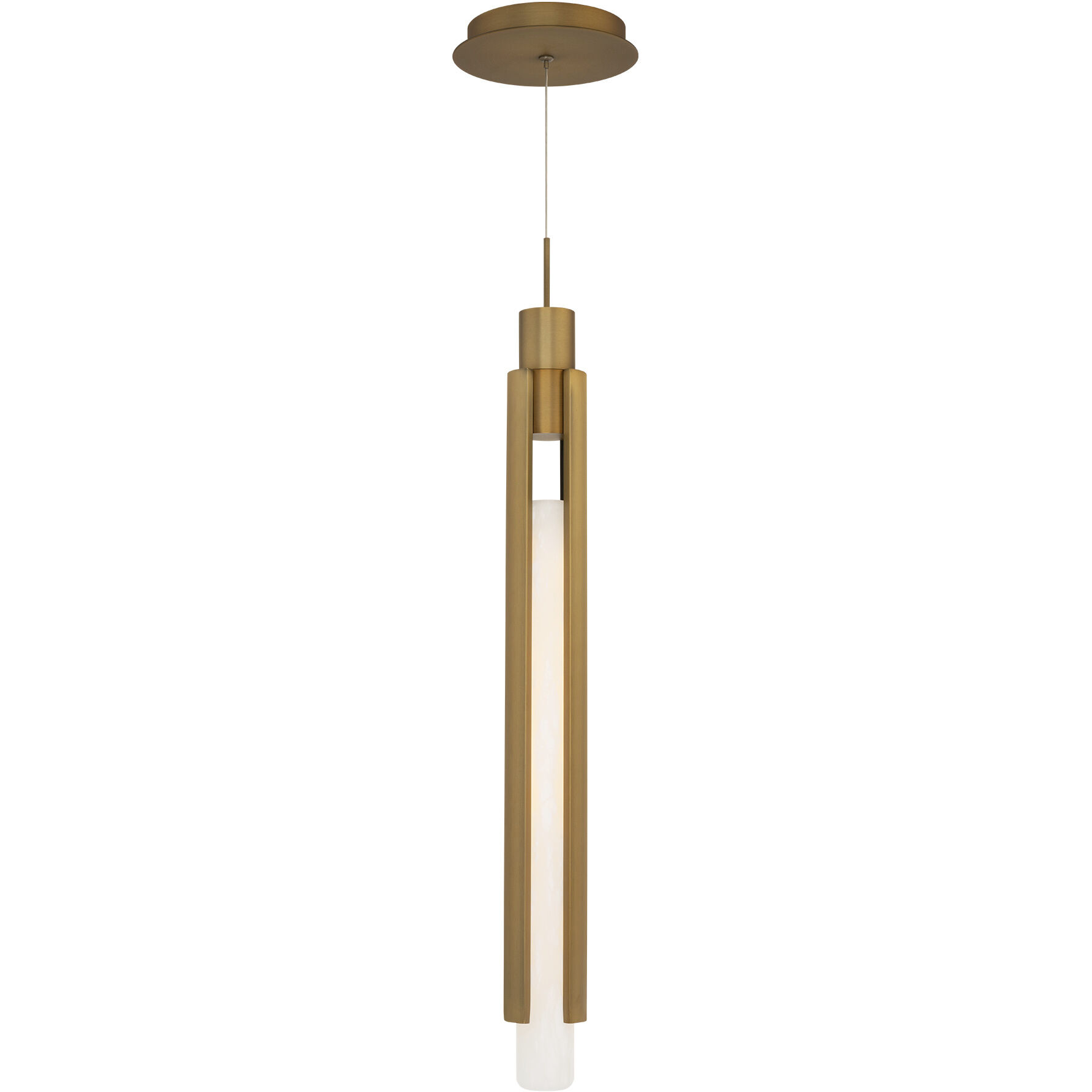 Saber 1 Light 3 inch Aged Brass Mini Pendant Ceiling Light