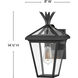 Palma LED 15 inch Black Outdoor Wall Mount Lantern