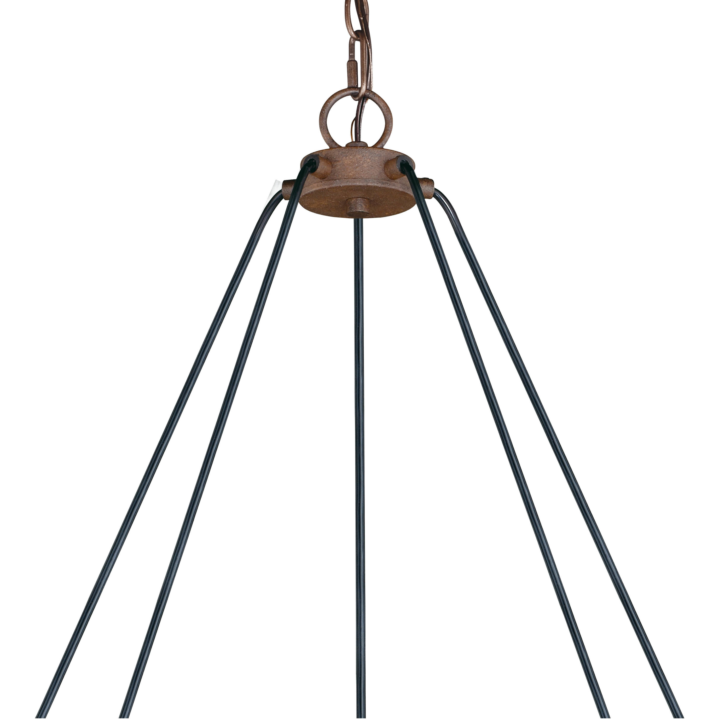 Milone LED 26 inch Textured Rustic Bronze Chandelier Ceiling Light