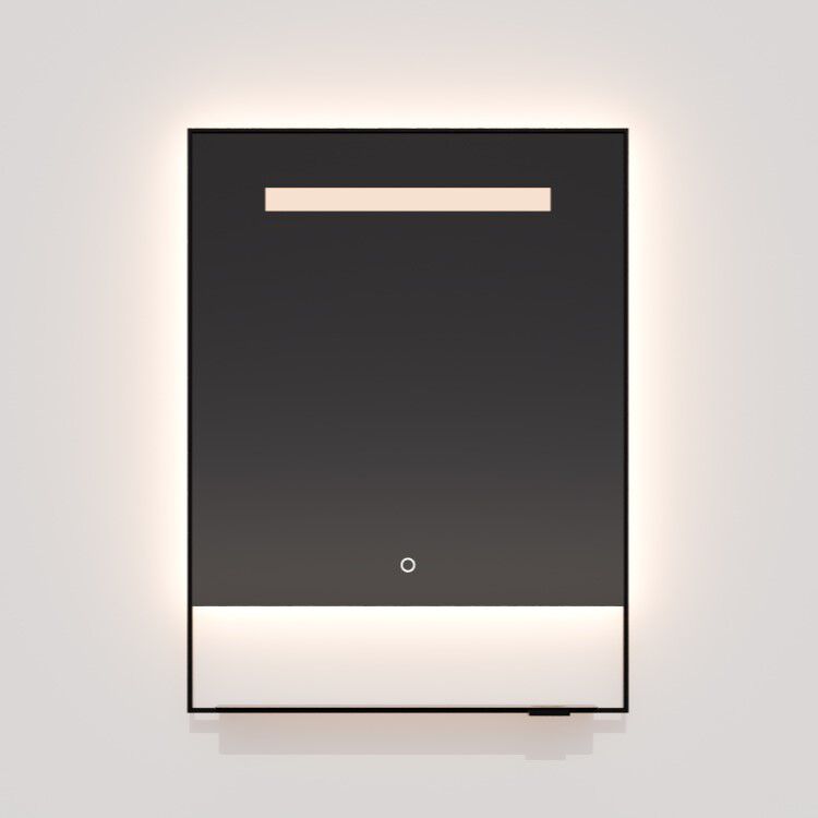 Castore 32 X 20 inch Black LED Lighted Mirror, Vanita by Oxygen