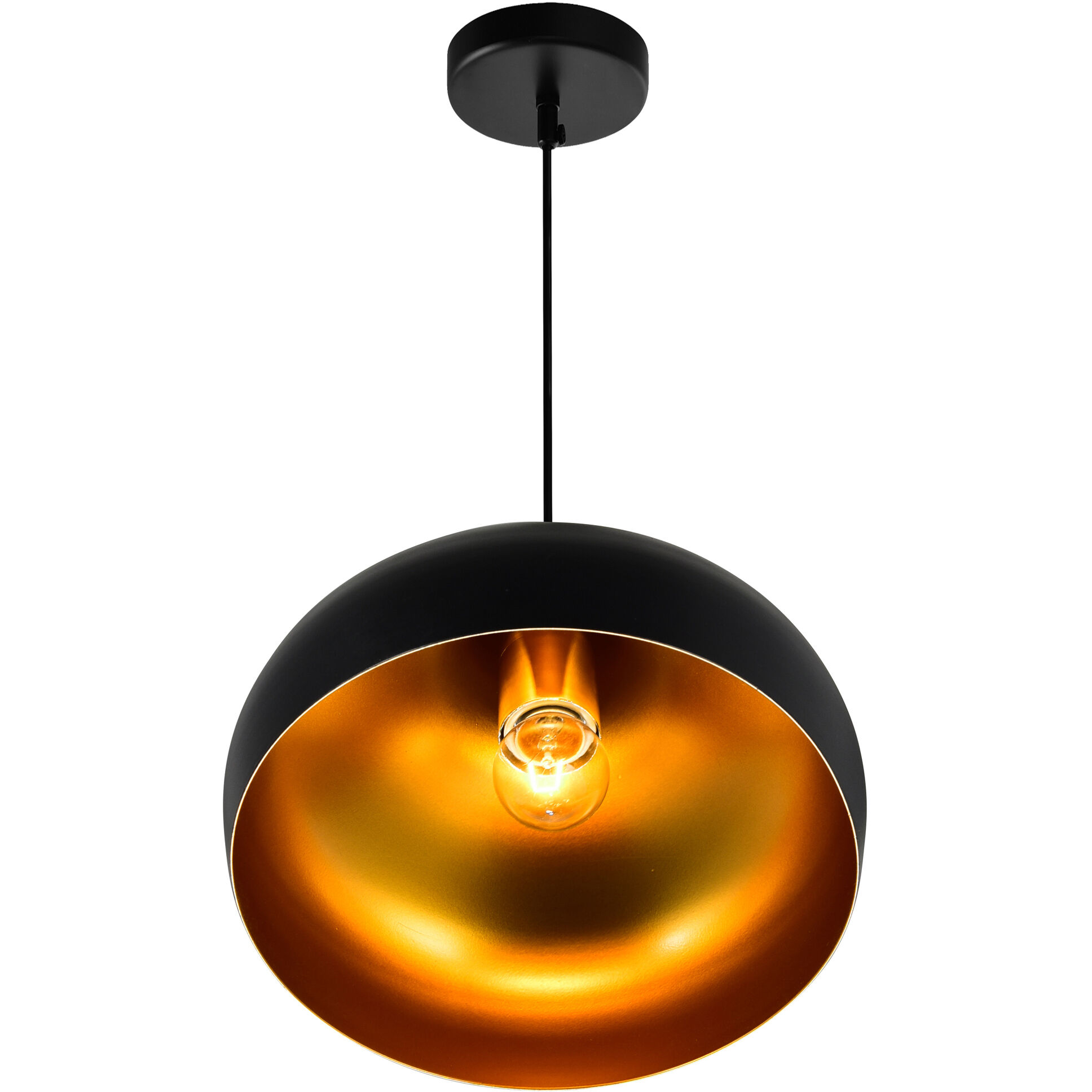 Dynamic 1 Light 13 inch Black Down Pendant Ceiling Light