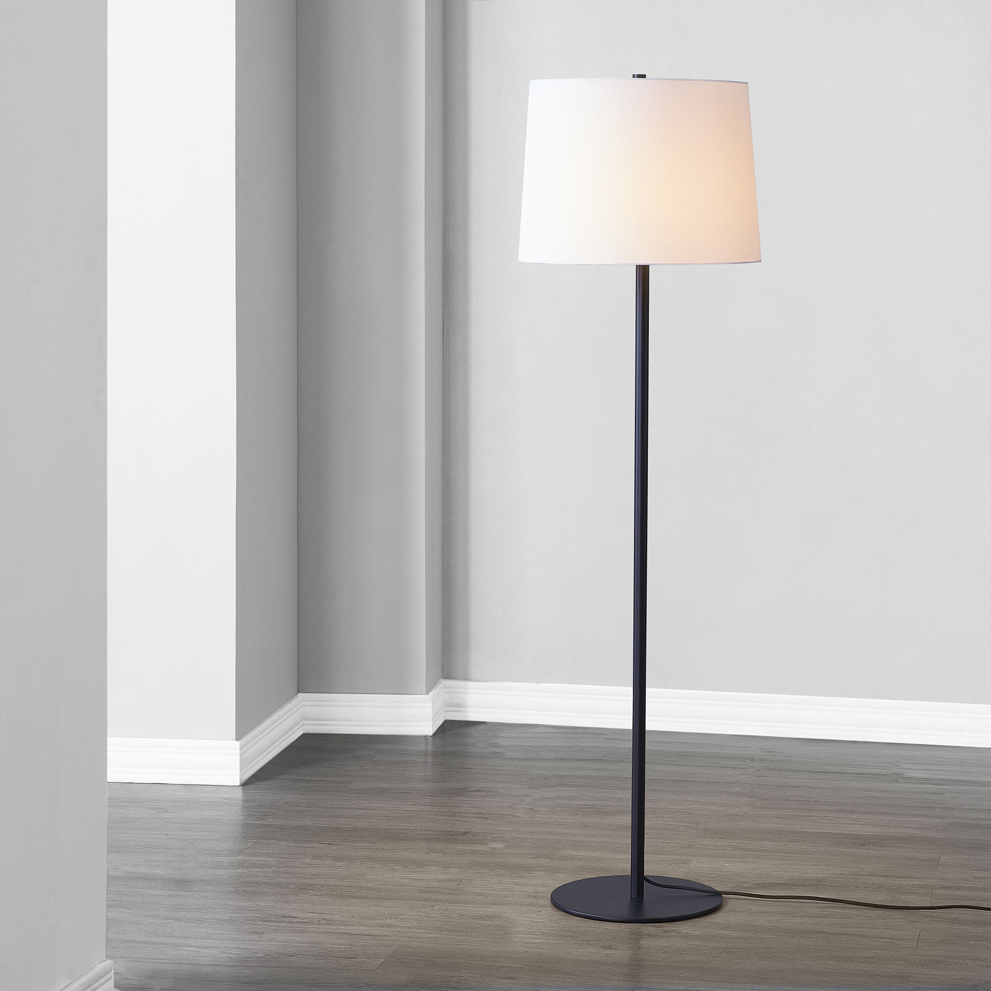 Nevin 61.75 inch 40 watt Matte Black Floor Lamp Portable Light