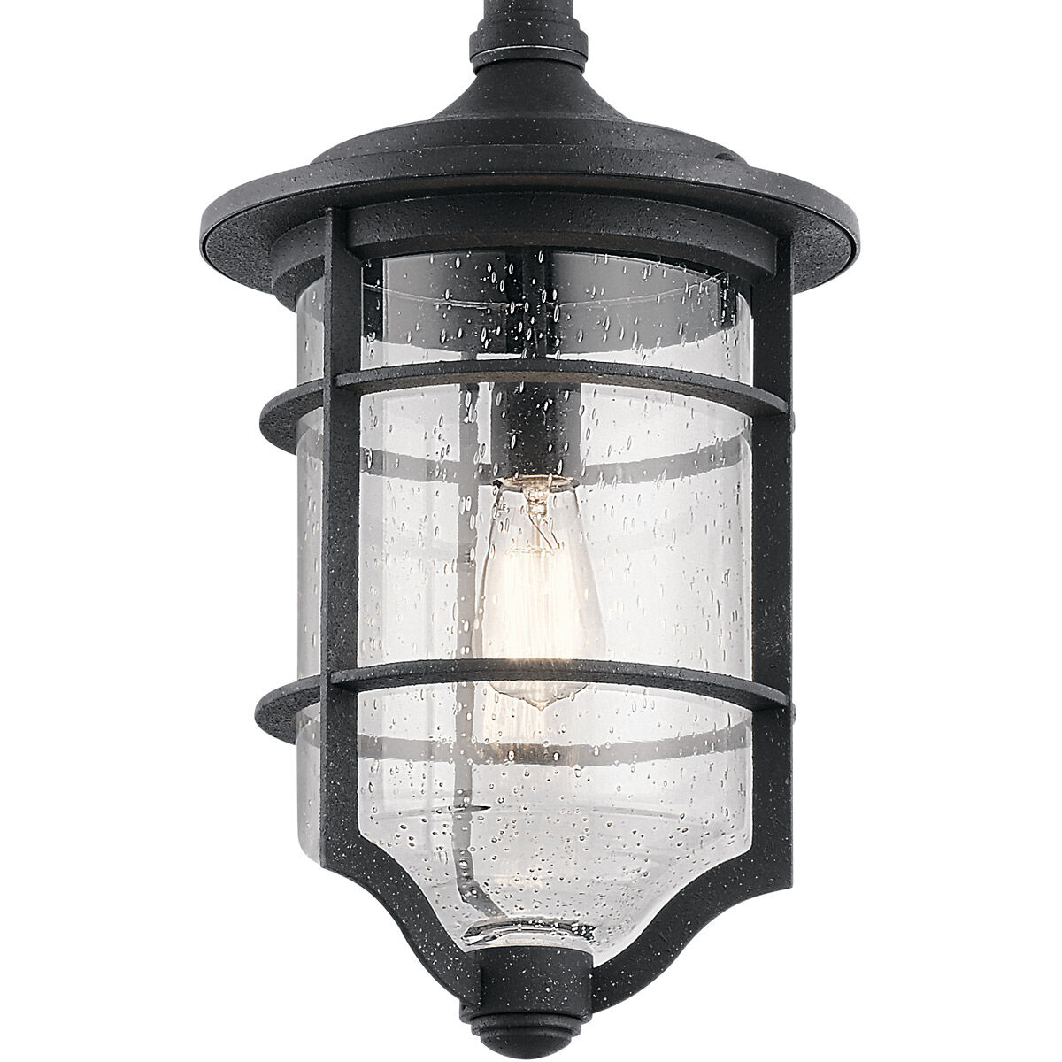 Royal Marine 1 Light 12 inch Distressed Black Outdoor Hanging Pendant