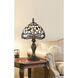 Tiffany 14 inch 40 watt Antique Brass Accent Table Lamp Portable Light